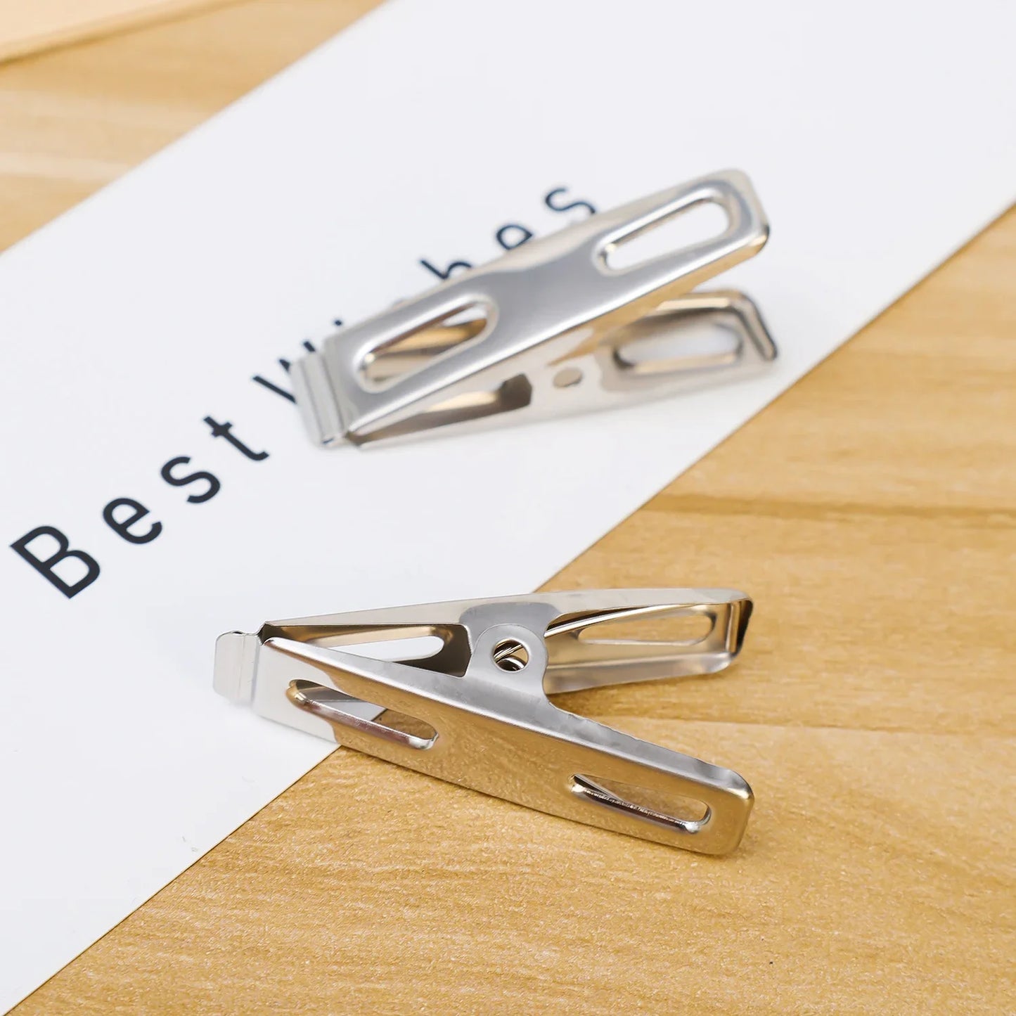 100-20PCS Stainless Steel Clothespins Multifunction Kitchen Sealing Clips Mini Photos Clip Clothes Pegs Hangers Clamps Storager