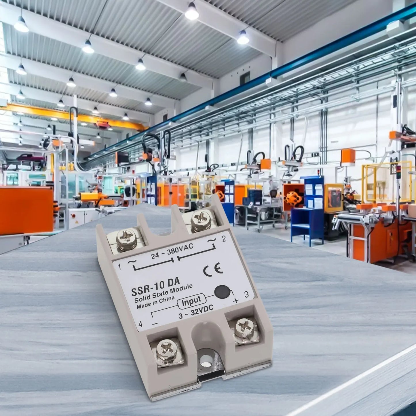 Single Phase Solid State Relay SSR-10DA DC Controlled AC Single-phase Solid State Relay 10A DC-AC Relay 3-32V DC To 24-380V AC