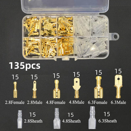 New 20/270/315/450/600/900pcs Cold-pressed Terminal Blocks Male And Female Docking 2
.8/4.8/6.3