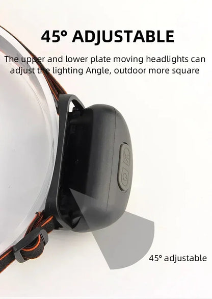 USB-C Rechargeable LED Headlamp Sensor Headlight for Outdoor