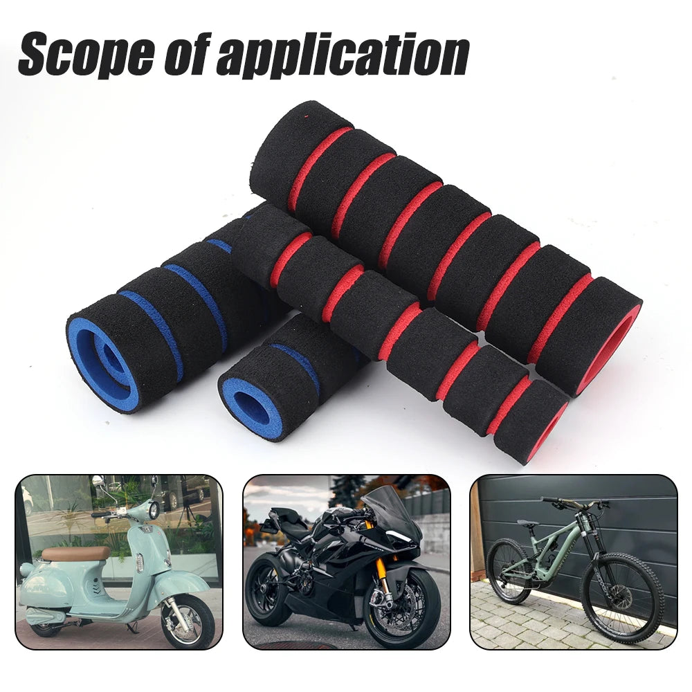 4pcs Universal Grip Comfort Sponge Foam Handlebar Cover – Non-Slip Soft Handlebar Grip for Motorcycle, Dirt Bike & E-Bike