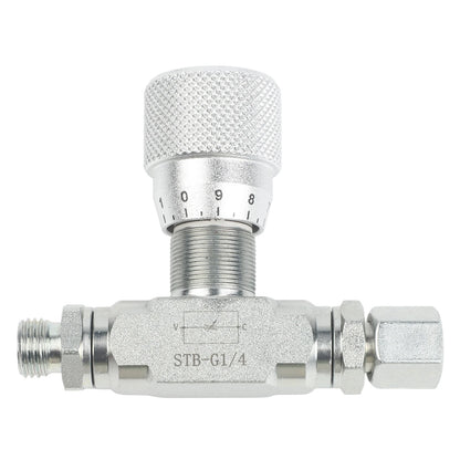 Two Way Throttle Valve with 08L Connector for Hydraulic and Pneumatic Circuits Carbon Steel Construction with NPT Female Thread