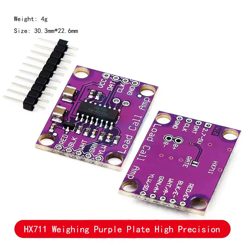 HX711 24-Bit ADC Weighing Module for Pressure Sensors with Shielding