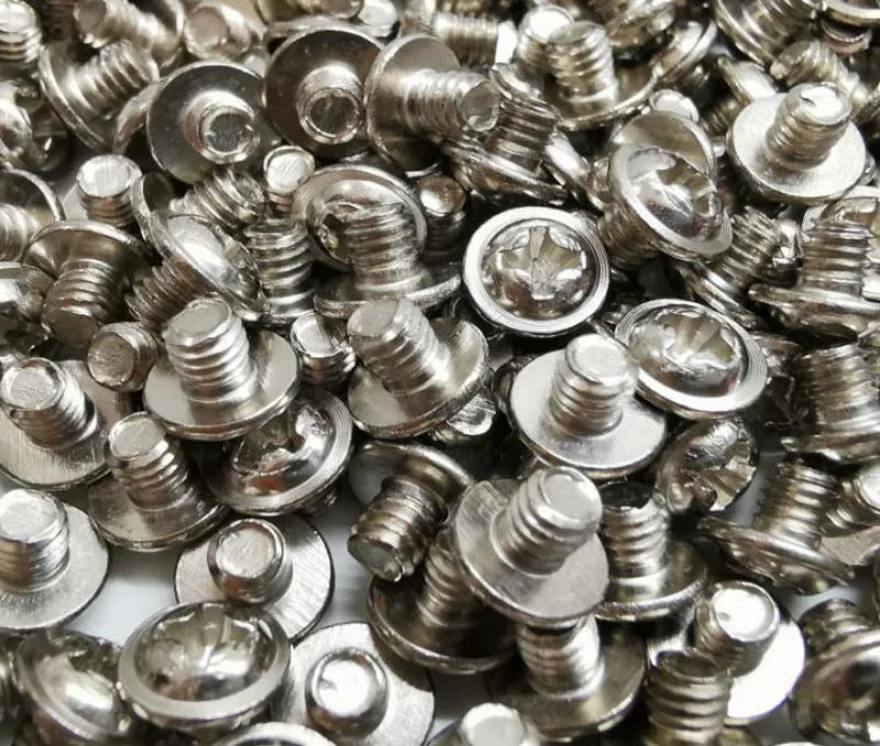 100PCS/Lot  32650 Battery Screw Nuts M4*5 Nickel-plated No-weld Mounting Nut Screws with Pad for DIY LiFePO4 Battery