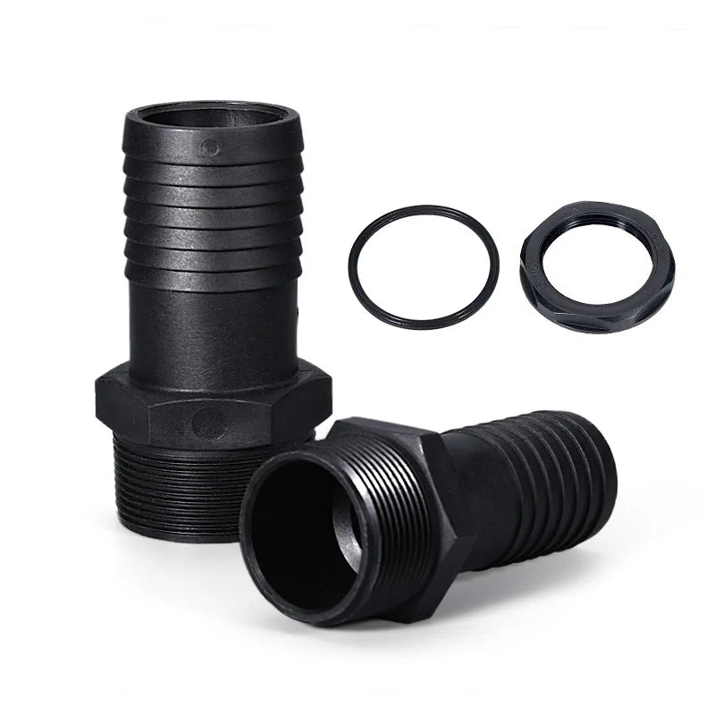 Barb NPT Male Connector — Plastic Hose Barb Fitting Adapter for Pressure Washer &amp; Garden Hose 5pcs