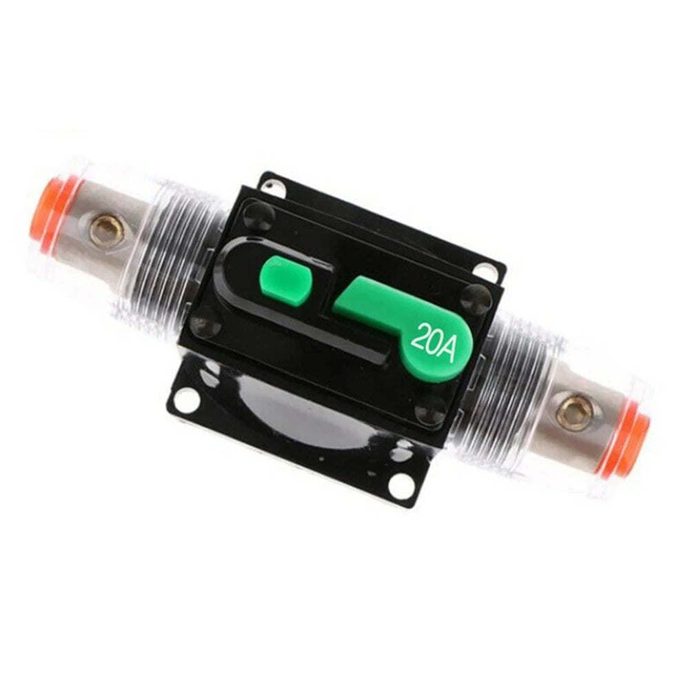 Car Boat 10A to 100A AMP Circuit Breaker Fuse Reset for 12V 24V 48V DC with Waterproof Housing and Manual Reset for Overload
