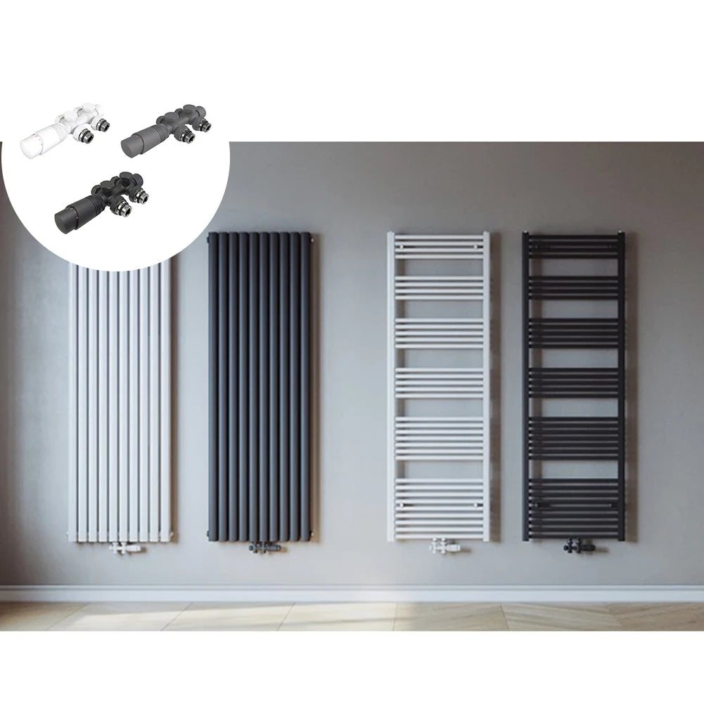 Brass Heating Kit Thermostatic Radiator Valve 7 Adjustable Temperature Levels For Bathroom Radiator Setups Radiator Valve