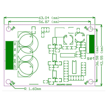 Motor Driver Board BLDC DC12-36V 500W Brushless Speed Controller For PWM Hall-less Motor Control Brushless Motor Speed Regulator