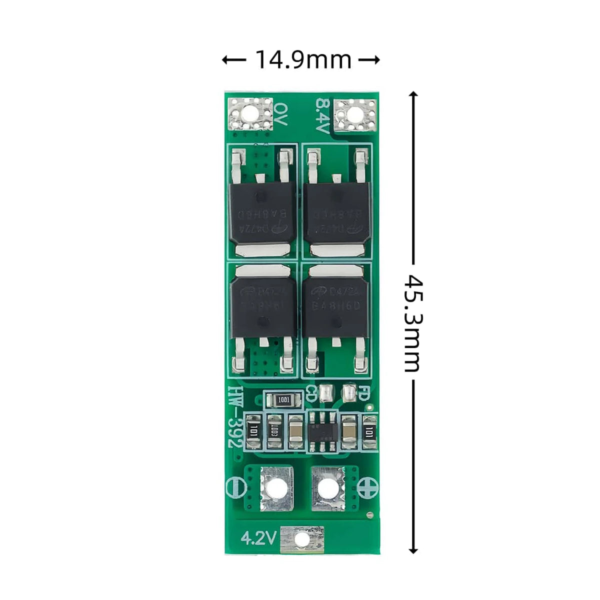 2S 20A Lithium Battery BMS Protection Board 7.4V-8.4V with Balanced Current Module for DIY Projects