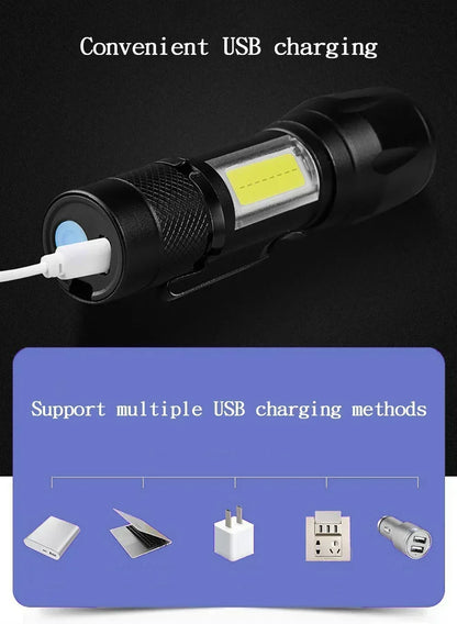 100000LM High Power LED Flashlight Rechargeable Tactical Torch