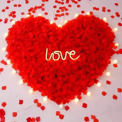 Artificial Red Rose Petals Silk Flower Decor for Wedding Party