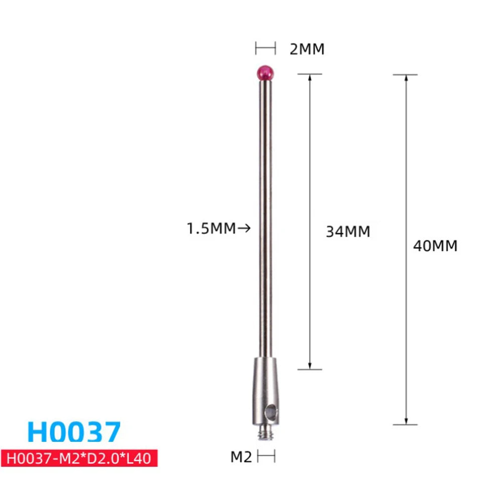 M2 Ball Cmm Stylus Thread CNC Measuring Probe Stylus Point Contact H7805/H1345/H7806/H0033/H7808/H8663/H0034/H0035 CMM Probe