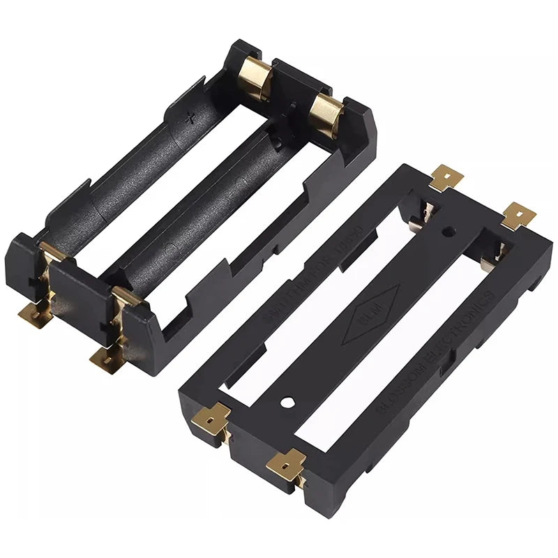 18650 Battery Holder Box Case with Bronze Pins for Single or Series Batteries