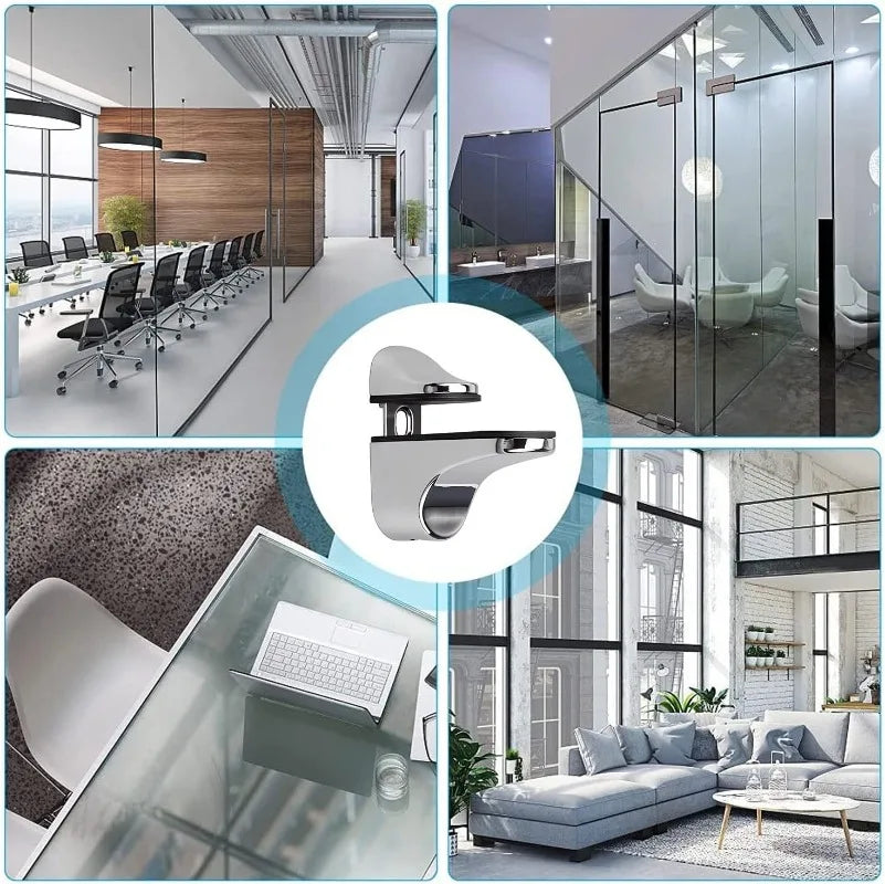 4/1pcs Adjustable Glass Shelf Holder Clamp Bathroom Support Brackets Shelves Holder Wood Shelves Support Shelf Bracket For Glass