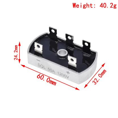 50A 1200V 3-Phase Diode Bridge Rectifier SQL50A Aluminum Metal Case