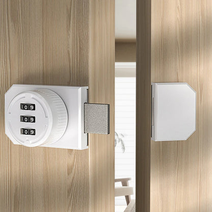 New 1 Set No-Punch Combination Door Lock 3 Digit Password Cabinet Locks With Combination Latch For Closet Door Door