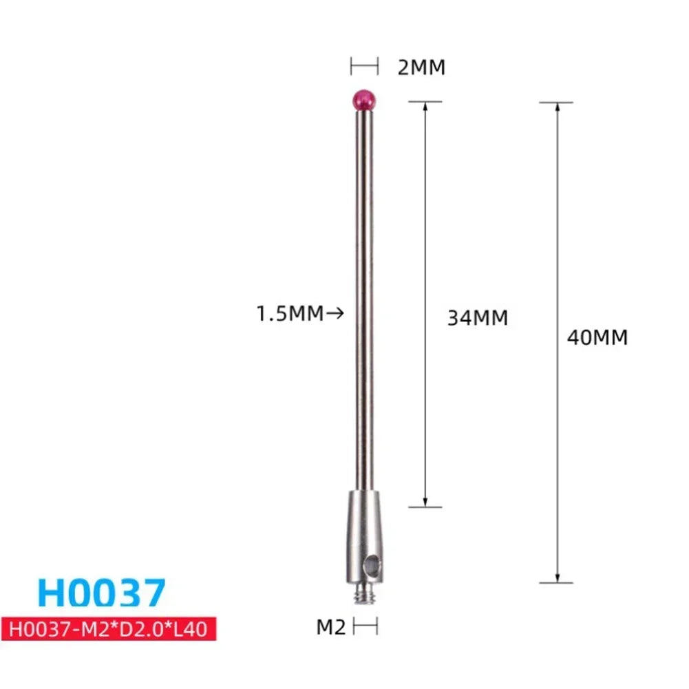 M2 Ball Cmm Stylus Thread CNC Measuring Probe Stylus Point Contact H7805/H1345/H7806/H0033/H7808/H8663/H0034/H0035 CMM Probe