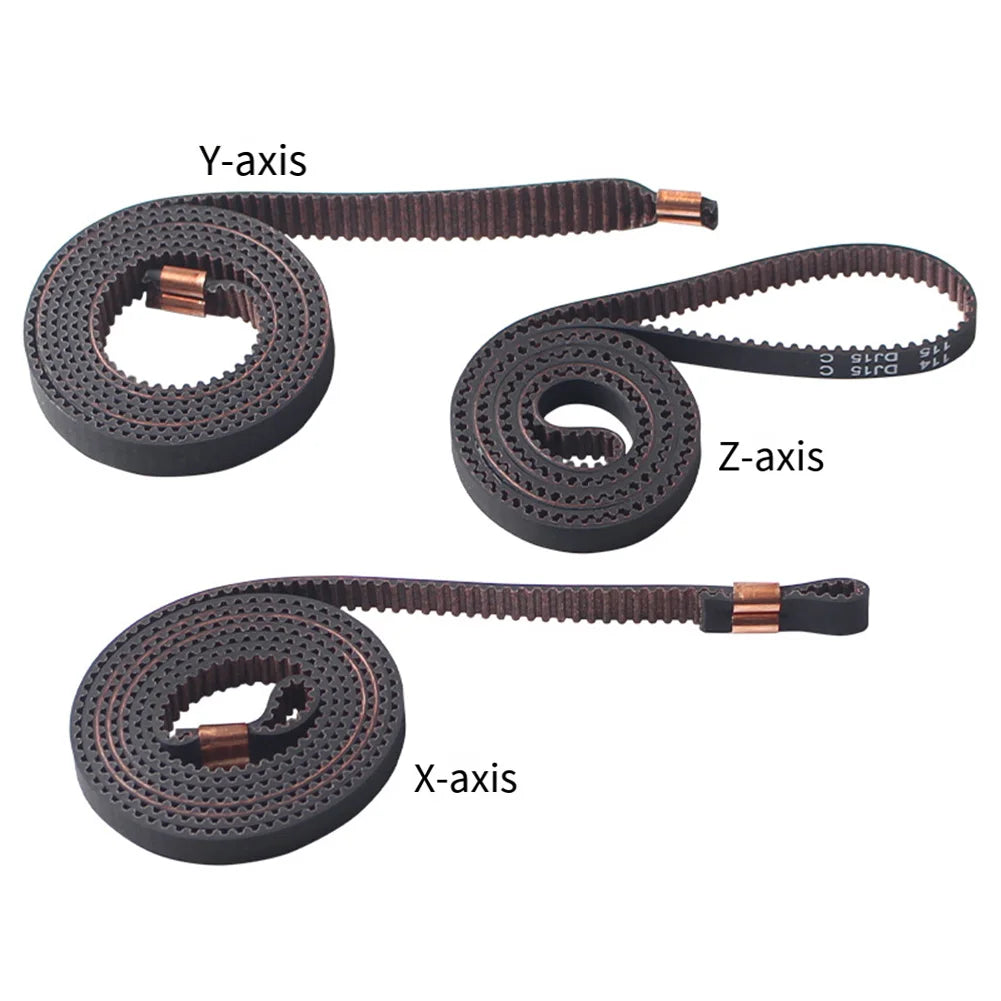 3PCS Timing Belt Kit For Kobra3 Spare Y Z Axis Timing Belt Rubber Drive Belt For 3D Printer  For Replacing Worn-out Belts