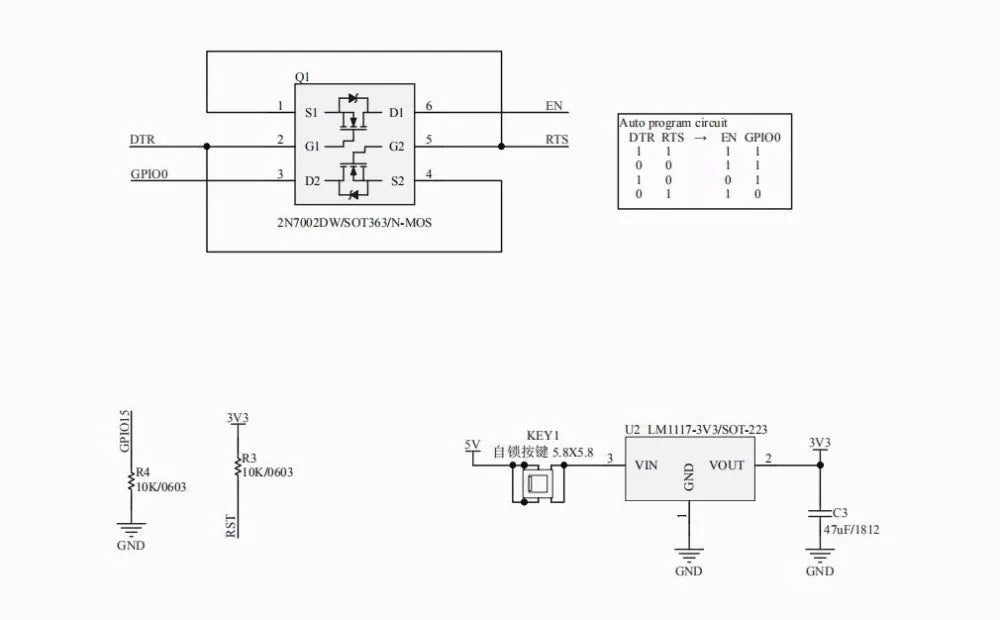 ESP8266/ESP32 Development Board Test Programmer and Downloader Socket for ESP Modules