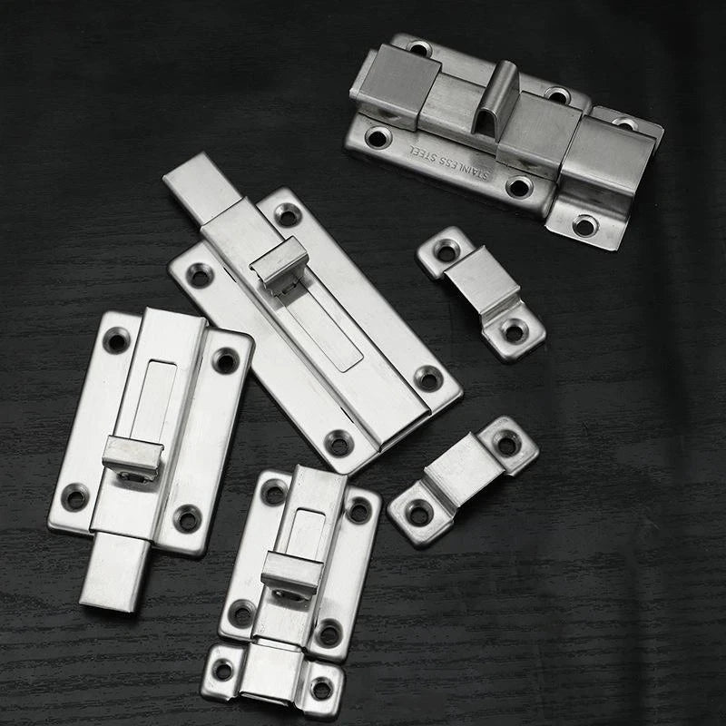 New Self-Elastic Latch Security Bolt Latch Anti-theft Spring Latches Stainless Steel Cabinet Hinges Furniture Supplies Hardware