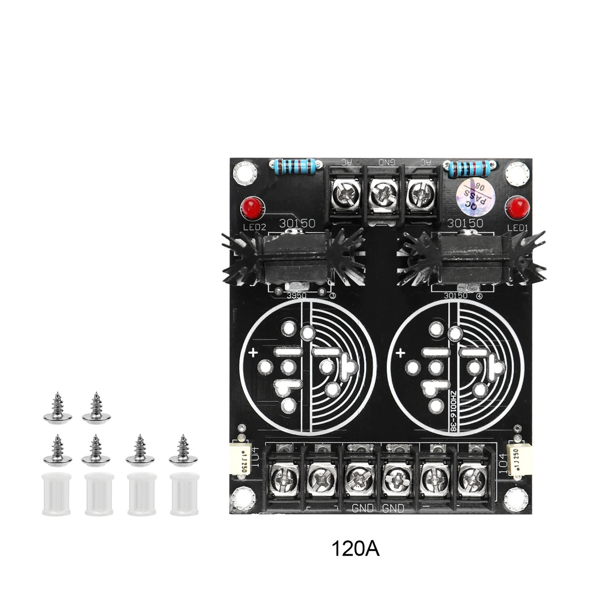 Schottky Rectifier Power Supply Board 120A Dual Output for DIY Speaker Amplifier 80x95mm