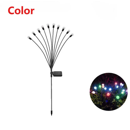 Solar Garden Lights, 6/8/10 LED Firefly Outdoor Landscape Wedding, Christmas Decoration Lawn Lamps