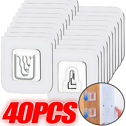 Double Sided Adhesive Wall Hooks Invisible Traceless Storage Hooks