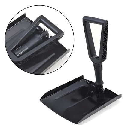 For Car Trunk Folding Snow Shovel Black Compact Snow Shovel With Pouch Snow Shovel Carry Pouch Included Multi-purpose Use