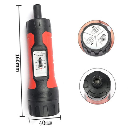 Manual Preset Torque Driver Screwdriver 1/4Inch Drive Wrench Non-Slip 10-65In.lb Non-slip Ergonomic Handle Wrench For Electrical