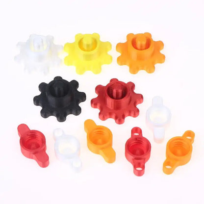 New 10PCS Orange Glass Glue Caps - Durable Plastic Sealing Caps For Standard Glue Bottles, Portable Decoration Tools