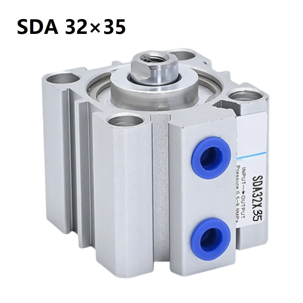 1pcs SDA Thin Cylinder 32X35 Pneumatic Air Cylinder 32mm Bore 35mm Route Thin Air Cylinder 1/8 PT 30-800 Mm/s