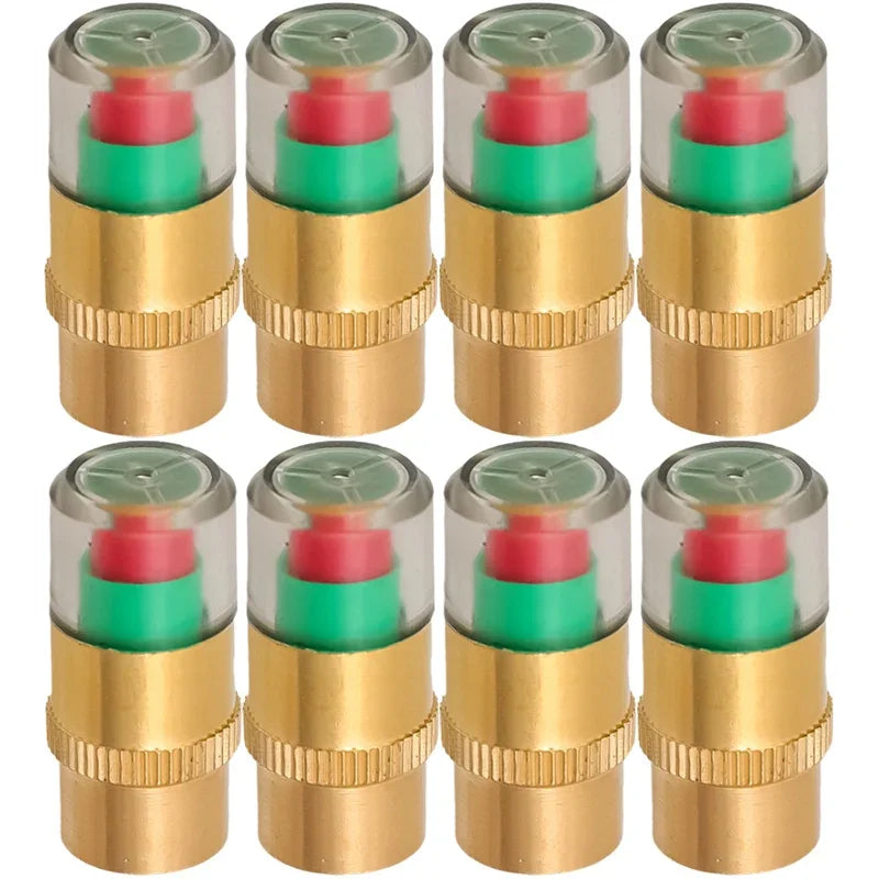 8/1pcs Motorcycle Car Tire Pressure Monitor Valve Cap Sensor Indicator Eye Alert Auto Tire Pressure Inspection Tool Tire Valve