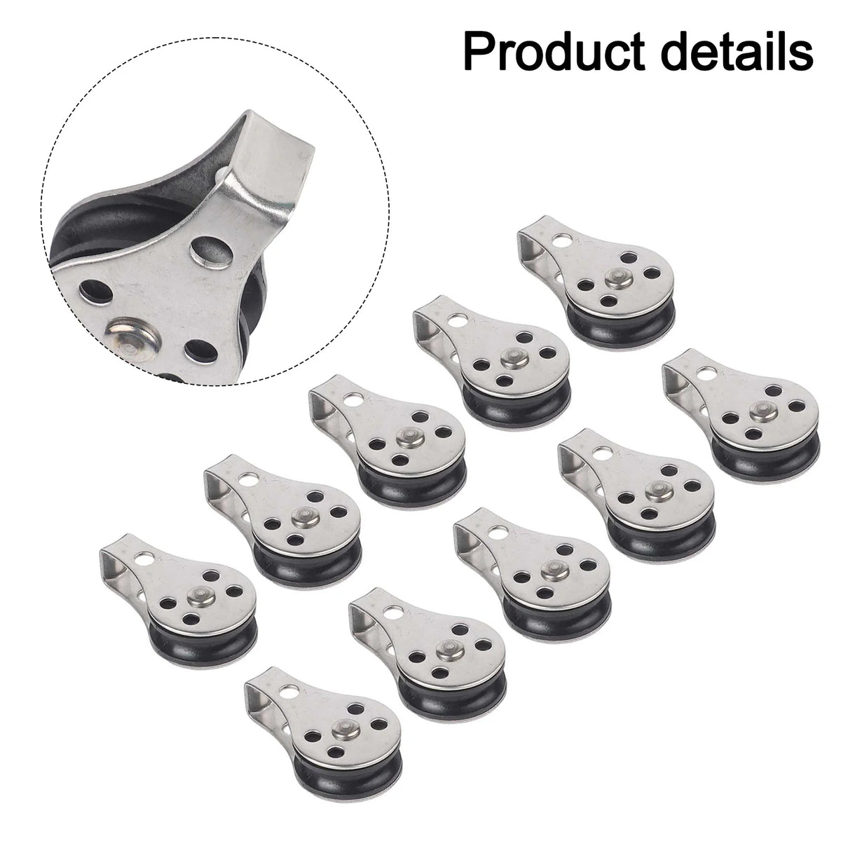 Gear Outdoor Pulley Set Stainless Steel Stainless Steel Pulleys Rust Resistant Material Smooth Operation System