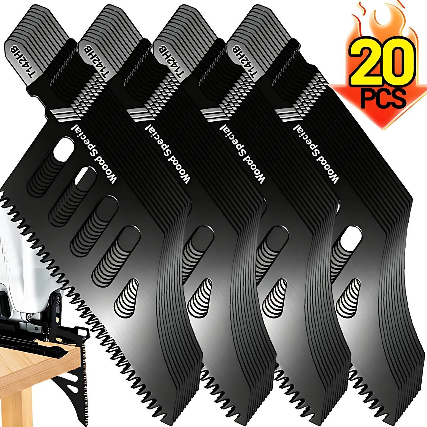 T-Shank Jigsaw Blades Heavy Duty Wood & Aluminum Cutting 20/1PCS