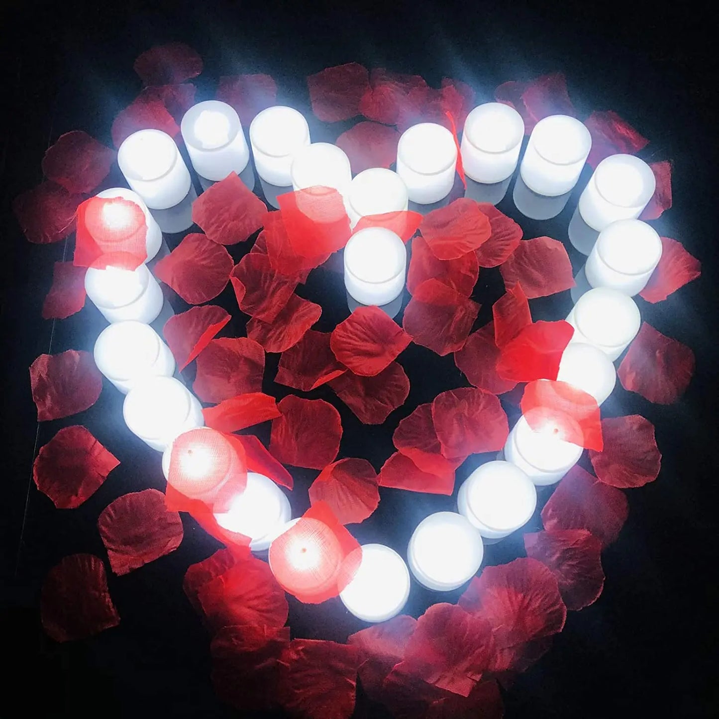 24Pcs/Set Flameless LED Candle Creative wishing Led Tea Light Warm White Flameless Candle Halloween Christmas Decor Candle Light