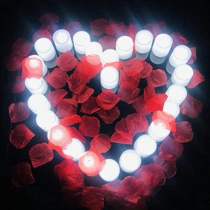 24Pcs/Set Flameless LED Candle Creative wishing Led Tea Light Warm White Flameless Candle Halloween Christmas Decor Candle Light