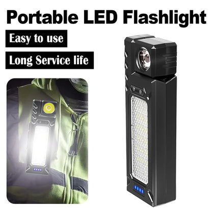 Mini Sensor LED Flashlight Rechargeable Torch with Magnet Portable Hat Clip Light Outdoor Waterproof for Camping Fishing Lantern