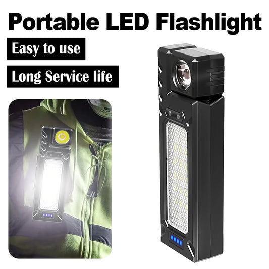 Mini Sensor LED Flashlight Rechargeable Torch with Magnet Portable Hat Clip Light Outdoor Waterproof for Camping Fishing Lantern