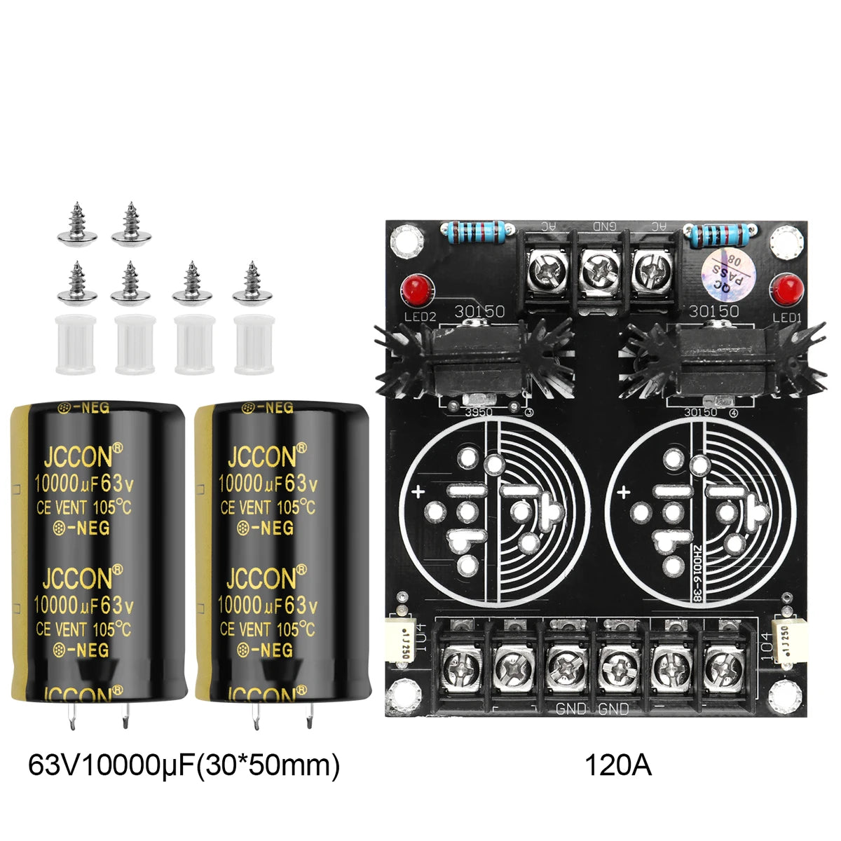 Schottky Rectifier Power Supply Board 120A for DIY Speaker Amplifier