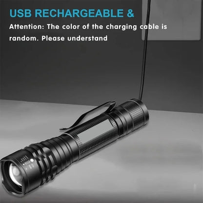 395NM Mini UV LED Flashlight Rechargeable Blacklight Lamp
