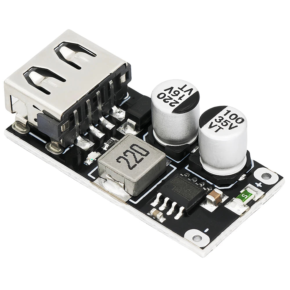 USB QC2.0/QC3.0 DC-DC Buck Converter Module Fast Charging Step-Down 6-32V to 5V/9V/12V/24V