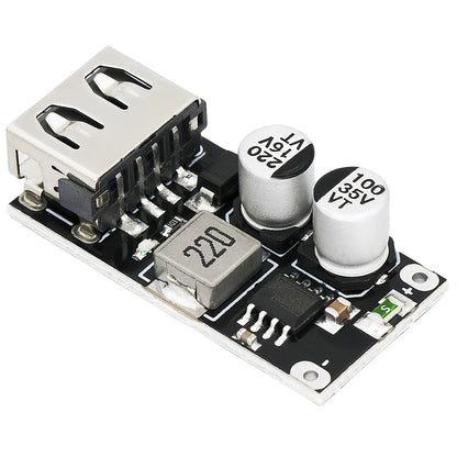 USB QC2.0/QC3.0 DC-DC Buck Converter Module Fast Charging Step-Down 6-32V to 5V/9V/12V/24V