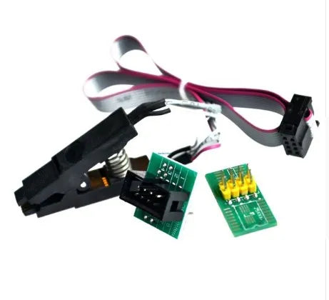 SOIC8/SOP8 Test Clip for EEPROM 93CXX/24CXX/25CXX with CH341 USB Programmer Module