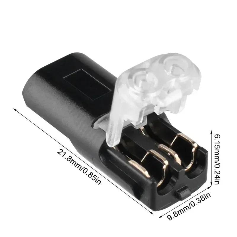 100x Waterproof Plug Wire Connector 2 Pin Way Cable Plug Car Electric Wire Snap Connectors Strip Terminal Connection Wholesale