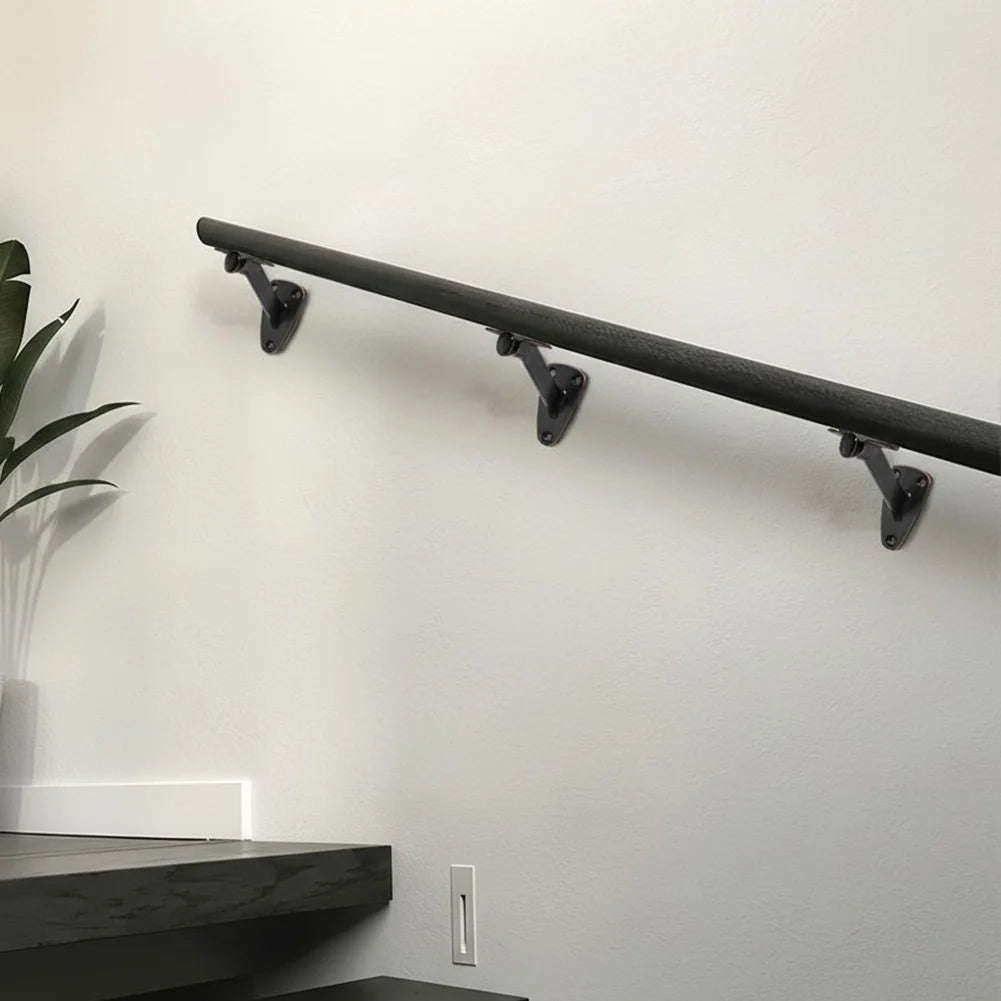 6-Pack Aluminum Alloy Wall Brackets For Staircase Handrails Rust-Resistant Heavy-Duty Support Brackets For Indoor Outdoor Use