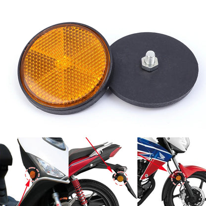 2/1pcs Circular Reflector Car Universal Trucks Motorcycle Night Reflector Safety Reflector Motorcycles ATV Bikes Accessories
