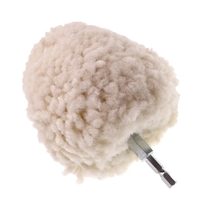 140*100mm / 5.51*3.93inch Wool Buffing Wheel Ball Hex Shank Wool Polishing Wheel For Paint Metal Wood And Stone