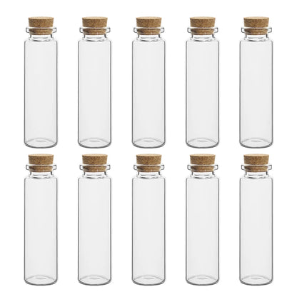 Mini Glass Bottles with Cork Stoppers — 5ml to 20ml Vials, 10pcs