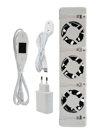 Upgrade 5.0 Duo-Set Radiator Fan Smart Radiator Booster Extension Set Ventilator Fan European Standard 5V Household Radiator