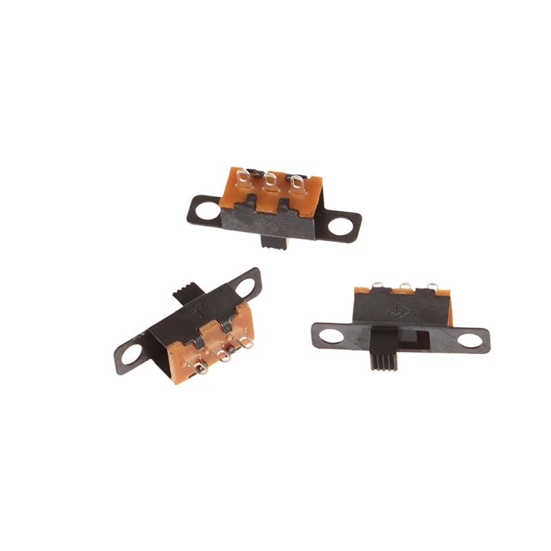 20Pcs 5V 0.3A Mini Size Black SPDT Slide Switch For Small DIY Power Electronic 3Pin 1P2T Slide Switch Toggle Switch